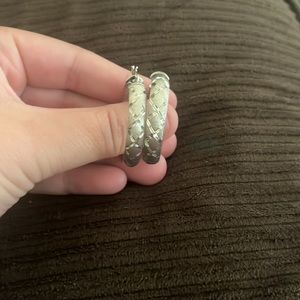 Silver hoop earrings